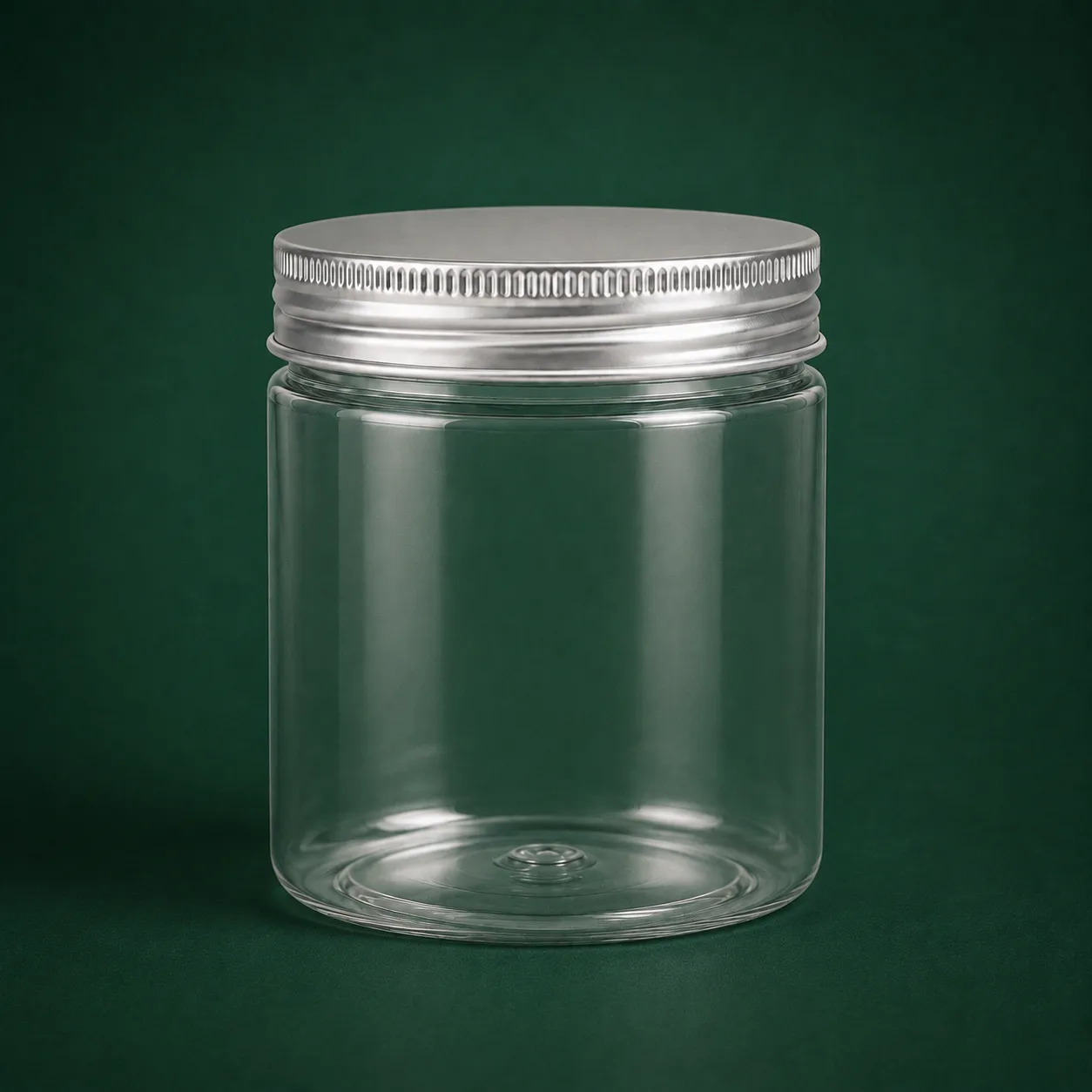 جار استوانه ای 350 سی سی PET دهانه 72 جار پلاستیکی استوانهای ۳۵۰ سیسی با درب فلزی
