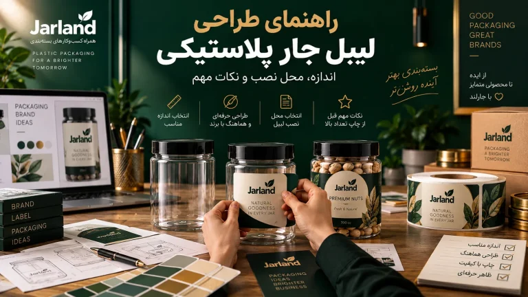 راهنمای طراحی لیبل جار پلاستیکی؛ اندازه، محل نصب و نکات مهم